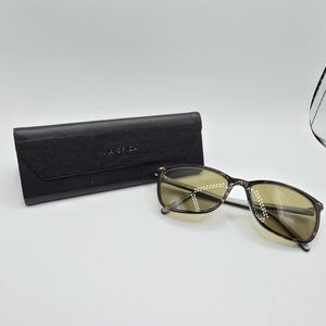 Via Spiga 350-S 550 Women’s Eyeglasses Zyloware Tortoise & Blue, Frames Only